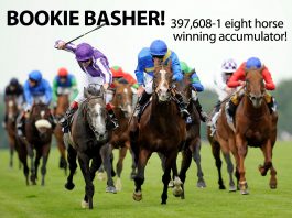 BOOKIE BASHER! 397,608-1 fromthehorsesmouth.tips 8 horse winning accumulator!