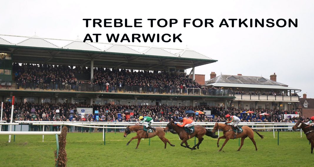 ASK HIMSELF (9-1) INDEFATIGABLE (7-2) AND FORTUNATE GEORGE (14-1) IN WARWICK 675-1 TREBLE