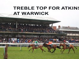 ASK HIMSELF (9-1) INDEFATIGABLE (7-2) AND FORTUNATE GEORGE (14-1) IN WARWICK 675-1 TREBLE ASK HIMSELF (9-1) INDEFATIGABLE (7-2) AND FORTUNATE GEORGE (14-1) IN WARWICK 675-1 TREBLE