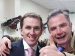 Chris Gordon with retired NH champion jockey Sir Anthony McCoy in 2015. Twitter.