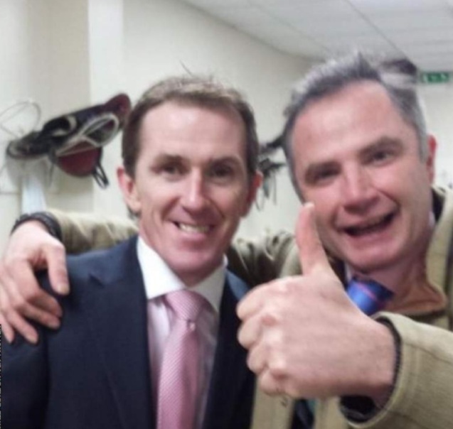 Chris Gordon with retired NH champion jockey Sir Anthony McCoy in 2015. Twitter.
