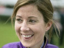Caption: Hayley Turner rides Charlie Fellowes trained Chief Of Chiefs (2.45) Newmarket.