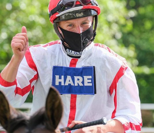 Tom Marquand rode Aljaryaal fromthehorsesmouth.info tip to win Unibet Handicap at Kempton.