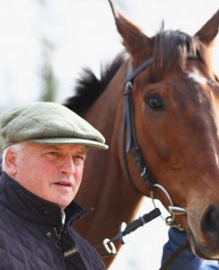 Jonjo O'Neill saddles Notre Pari in Silver Trophy at Chepstow.