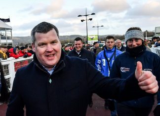 Trainer Gordon Elliott banned for a year, with six months suspended.