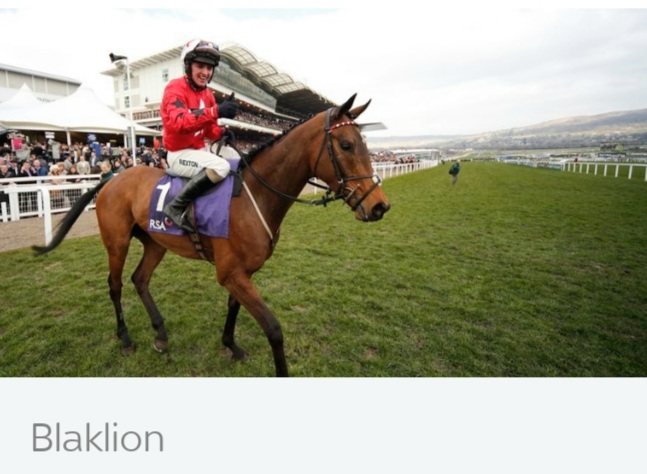 Dan Skelton trained Blaklion 66-1.