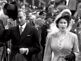 King George VI and Queen Elizabeth present to watch Dante win 1945 Derby