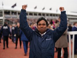 hen Marie's Rock wins the Close Brothers Mares Hurdle. Courtesy Cheltenham Racecourse Twitter