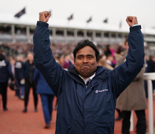 hen Marie's Rock wins the Close Brothers Mares Hurdle. Courtesy Cheltenham Racecourse Twitter