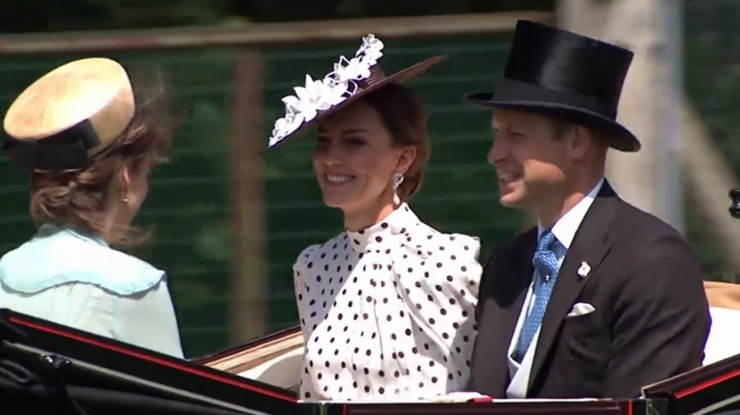 Duke and Duchess of Cambridge arriving at Ascot