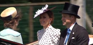 Duke and Duchess of Cambridge arriving at Ascot