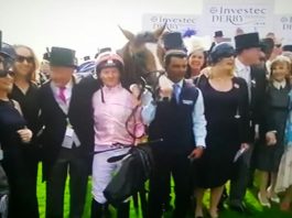 Team O'Brien: Anthony Van Dyke wins the Investec 2019 Derby.