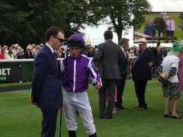 Deirdre shock 20-1 Qatar Nassau Stakes Glorious Goodwood win Hermosa's jockey Ryan Moore sent out distress signals when falling away at the three furlongs post.