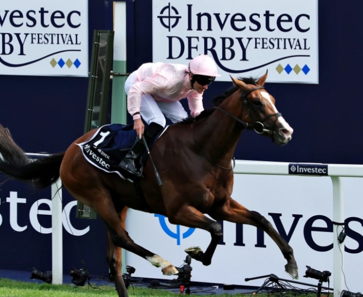 Vincent O'Brien won the Investec Derby for the seventh time with Anthony Van Dyck in 2019.