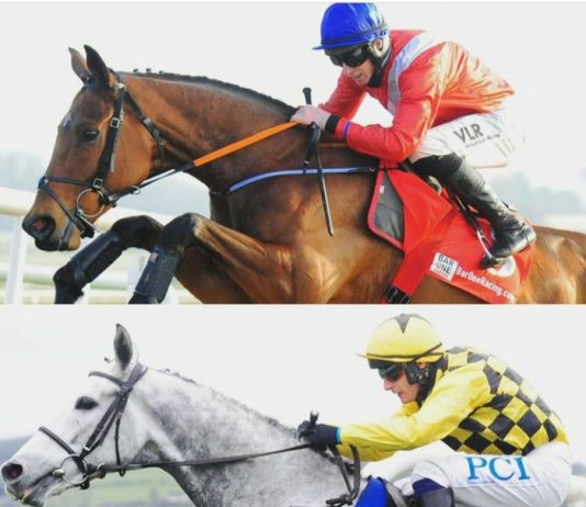 Envoi Allen (top) and Asterion Forlonge meet at Punchestown on Sunday