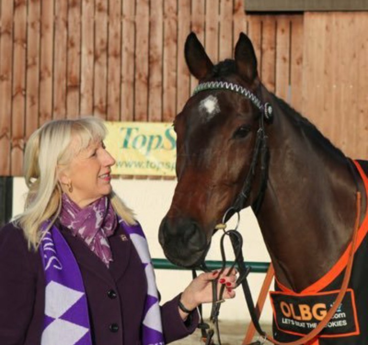 Lady Buttons and owner Jayne Sivills.