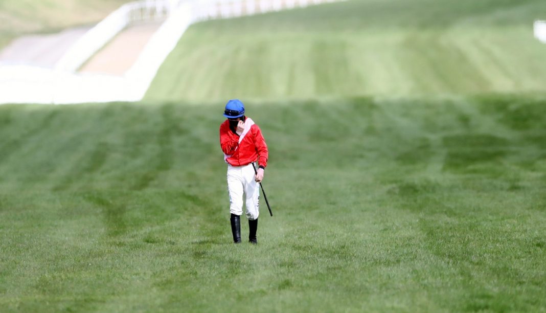 Kennedy as distraught as he made the long walk back to the jockeys room.