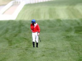 Kennedy as distraught as he made the long walk back to the jockeys room.