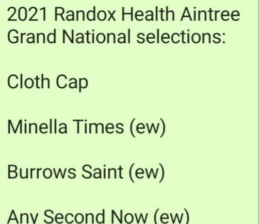 Grand National tip Minella Times part of fromthehorsesmouth.info 10 horse 442,260-1 accumulator! Aintree Grand National fromthehorsesmouth.info selections bore fruit: Minella Times 11-1 (1st), Any Second Now 15-2 (3rd), Burrows Saint 9-1 (4th).