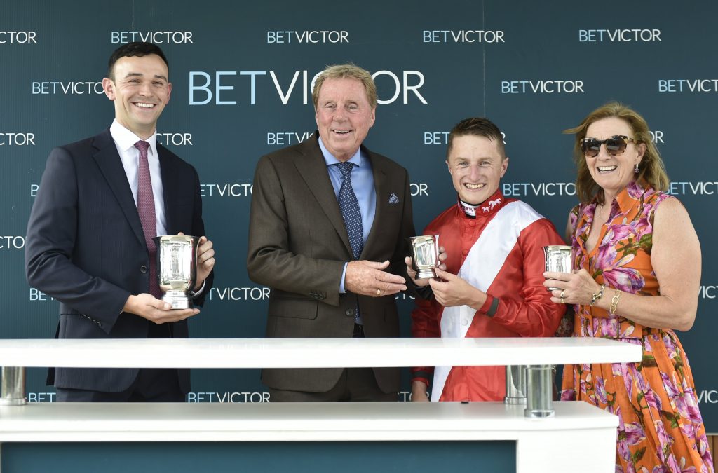 BetVictor Racing Brand Ambassador Harry Rednapp with jockey Tom Marquand