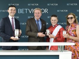 BetVictor Racing Brand Ambassador Harry Rednapp with jockey Tom Marquand