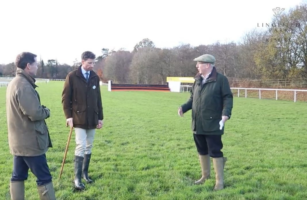 Inspecting the course at Lingfield Park
