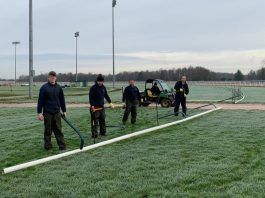 Staff at Southwell Racecourse