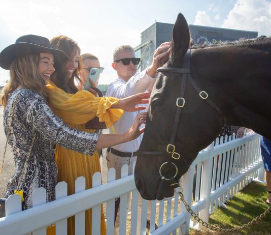 Saying a big hello to Ouzbeck at Newbury